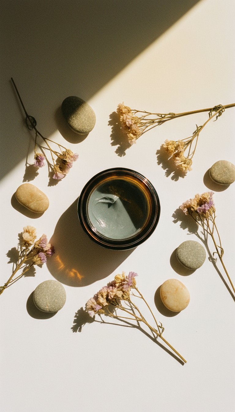 AI product shot of Blue Balance Tallow Balm