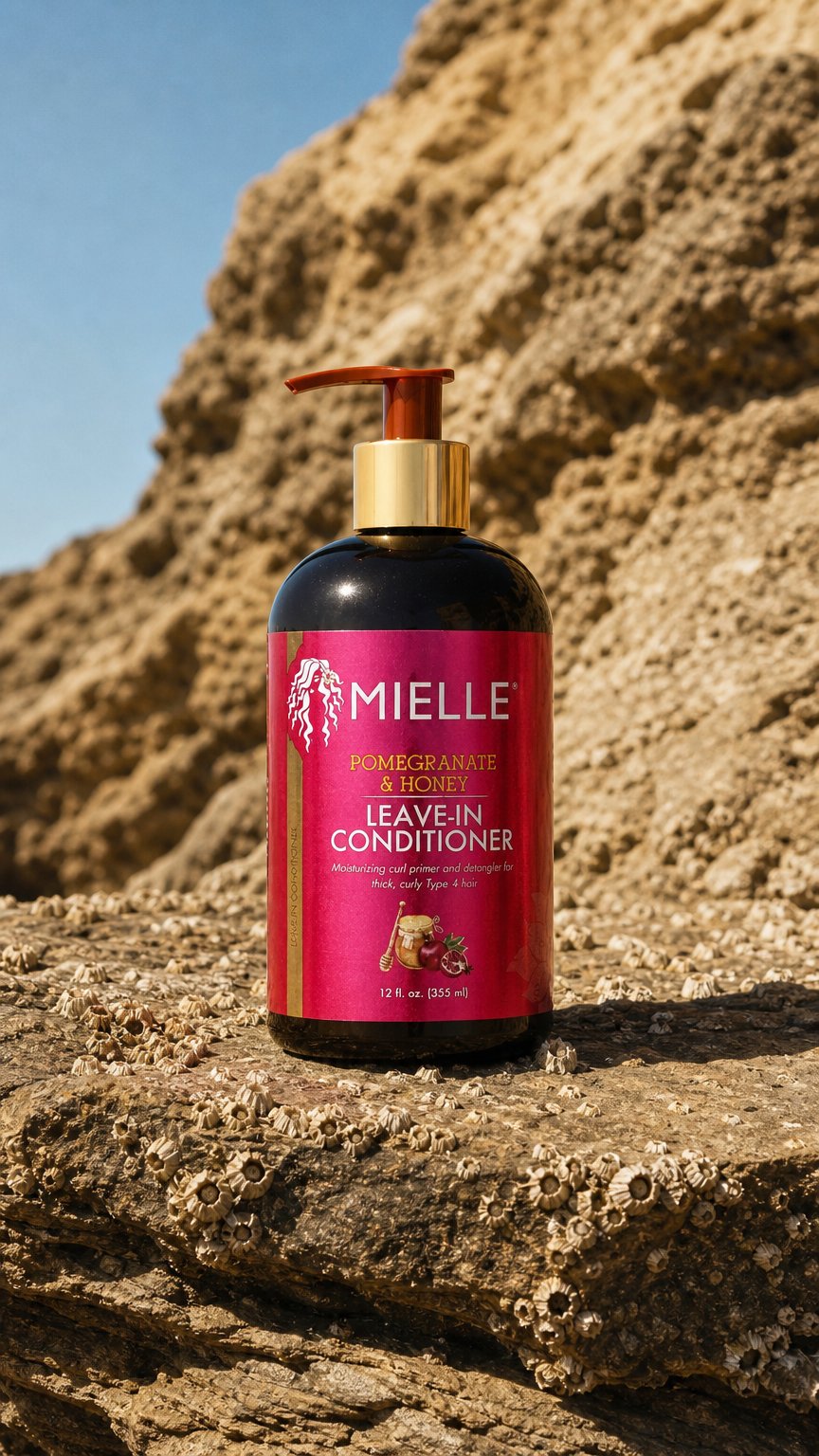 AI product shot of Mielle Organics Pomegranate Honey Leave-In Conditioner 355ml