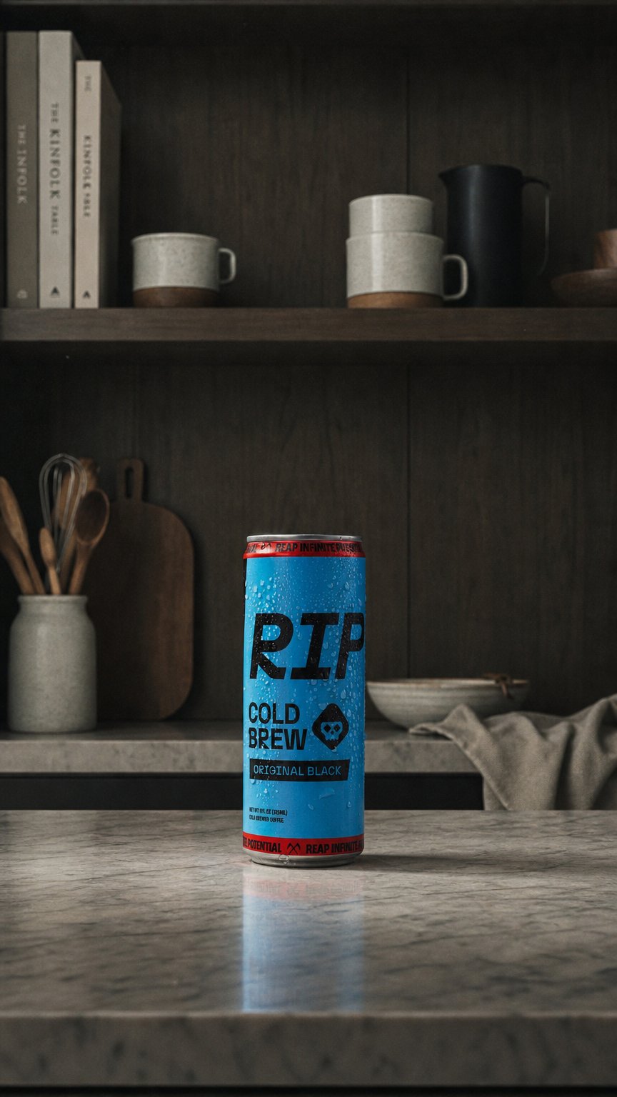 AI product shot of RIP COLD BREW - FULL SEND ORIGINAL BLACK (12 Pack)