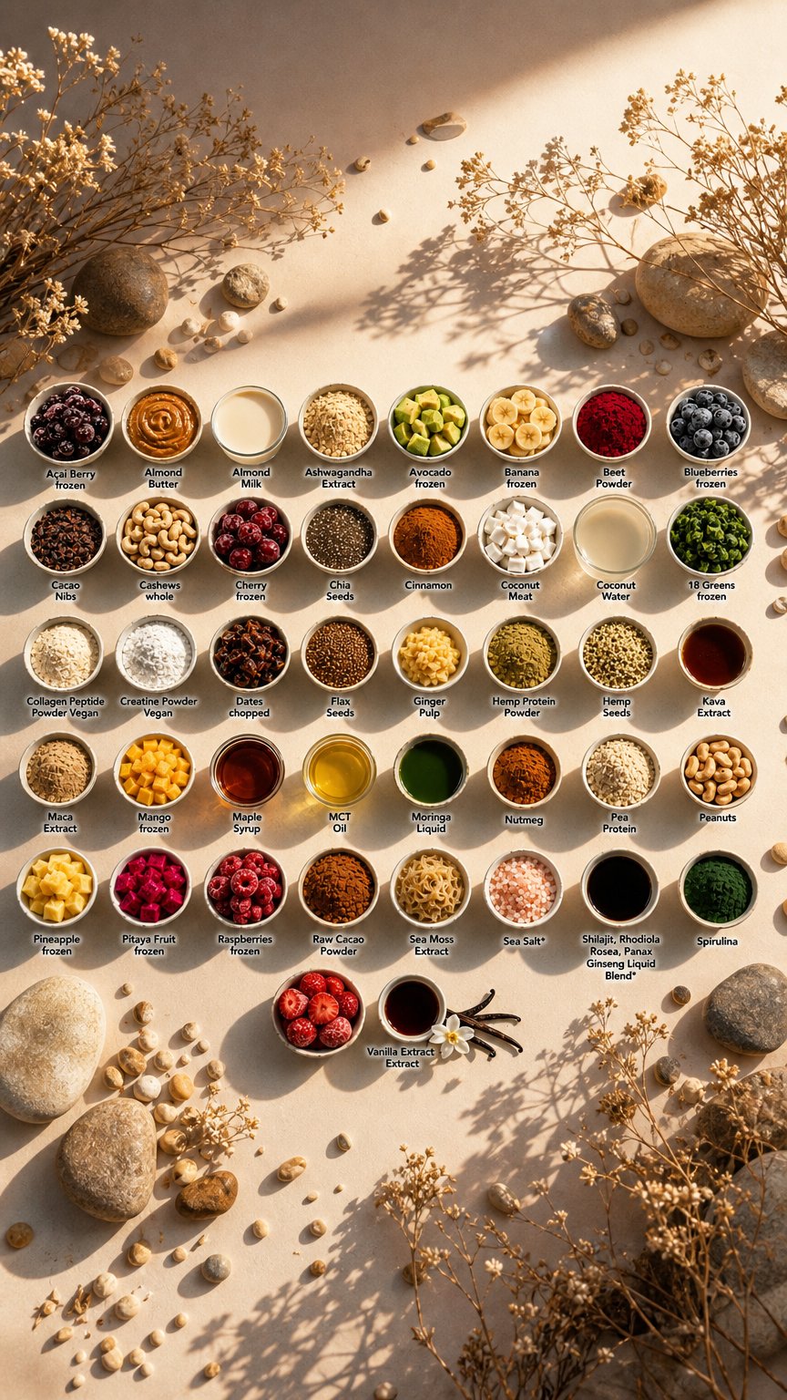 AI product shot of all ingredients are USDA organic certified*
