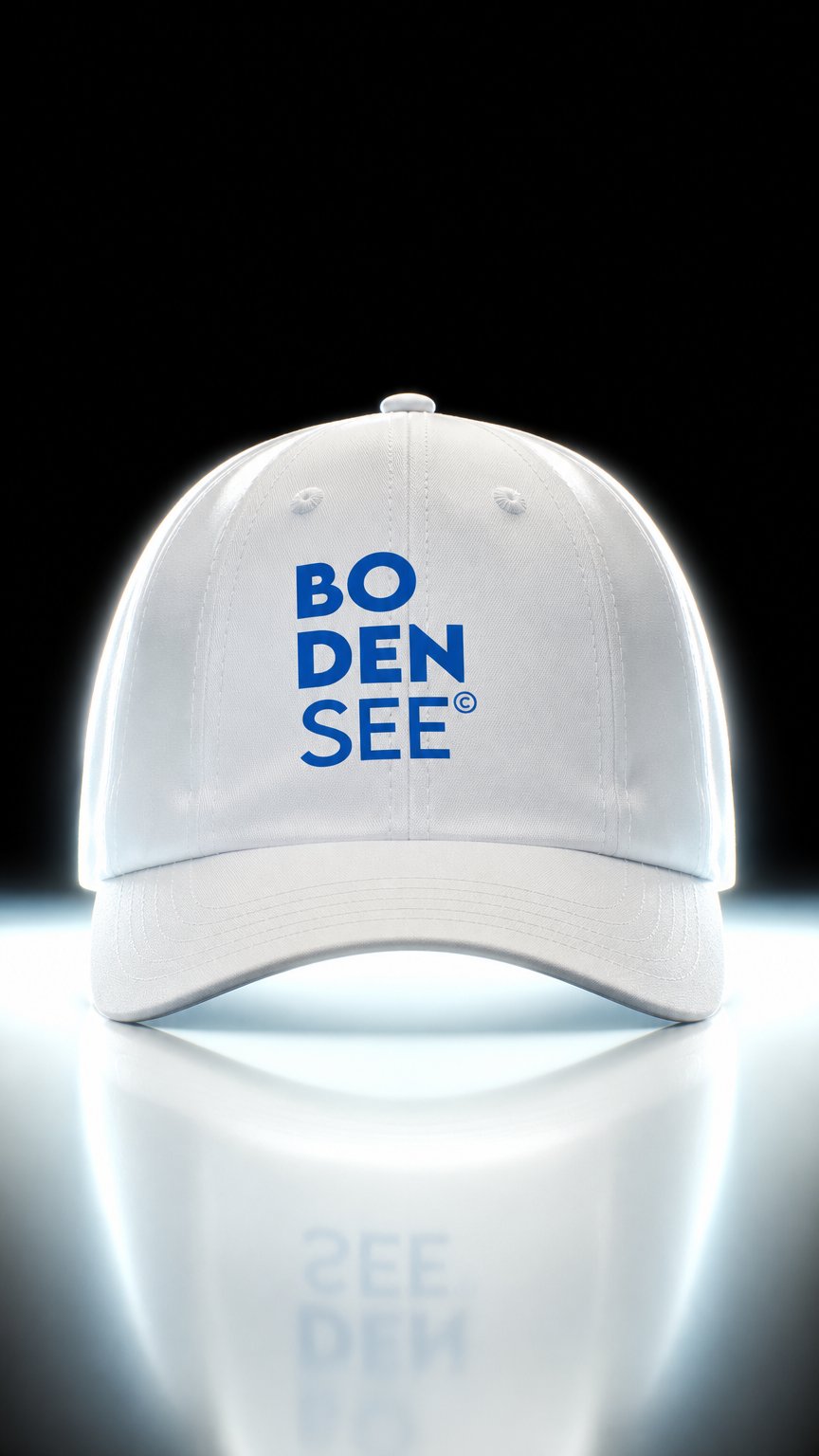 AI product shot of Bodensee Cap sportlich und mega leicht, weich und luftig!