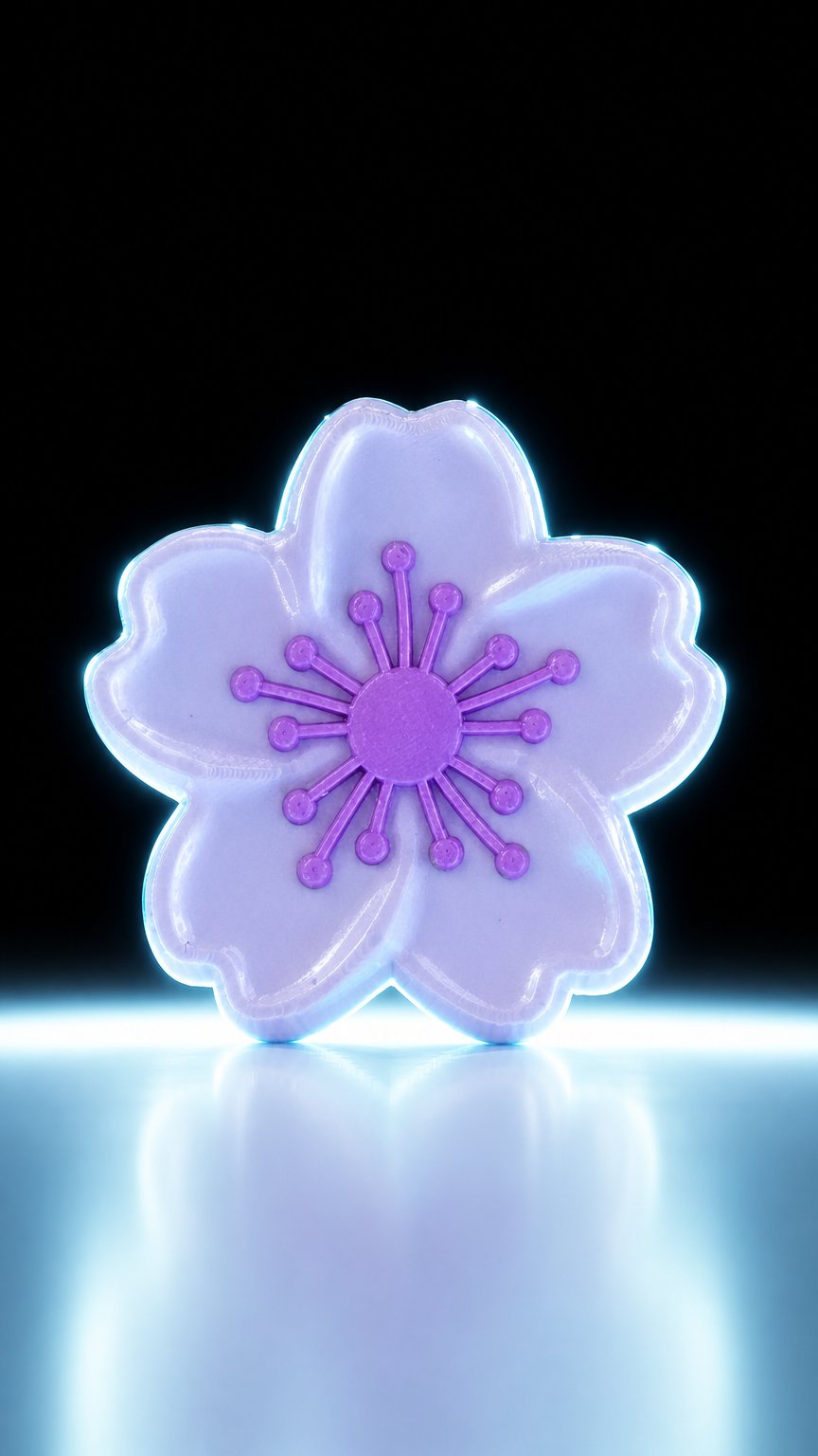 AI product shot of SunnyCharm - Flower (Purple)