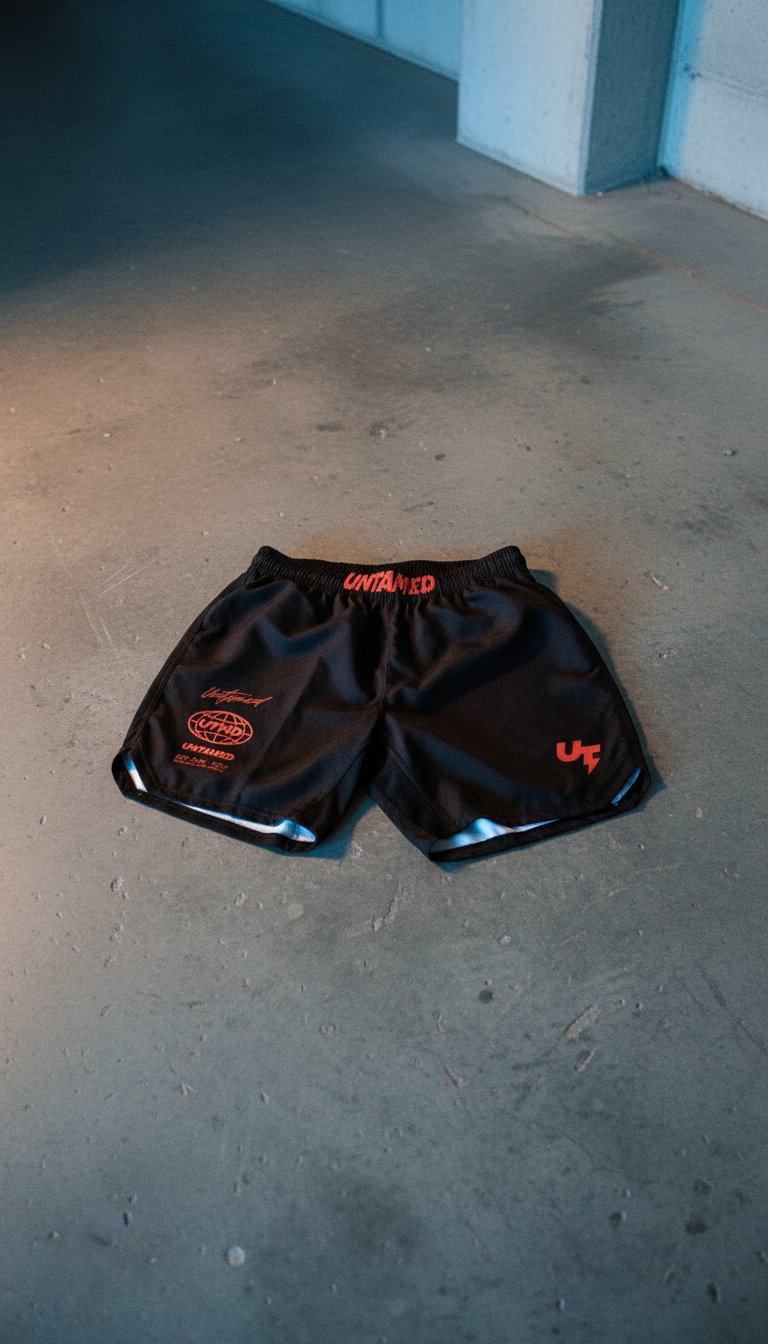 AI product shot of SPODENKI BJJ / MMA "GLOBE" BLACK