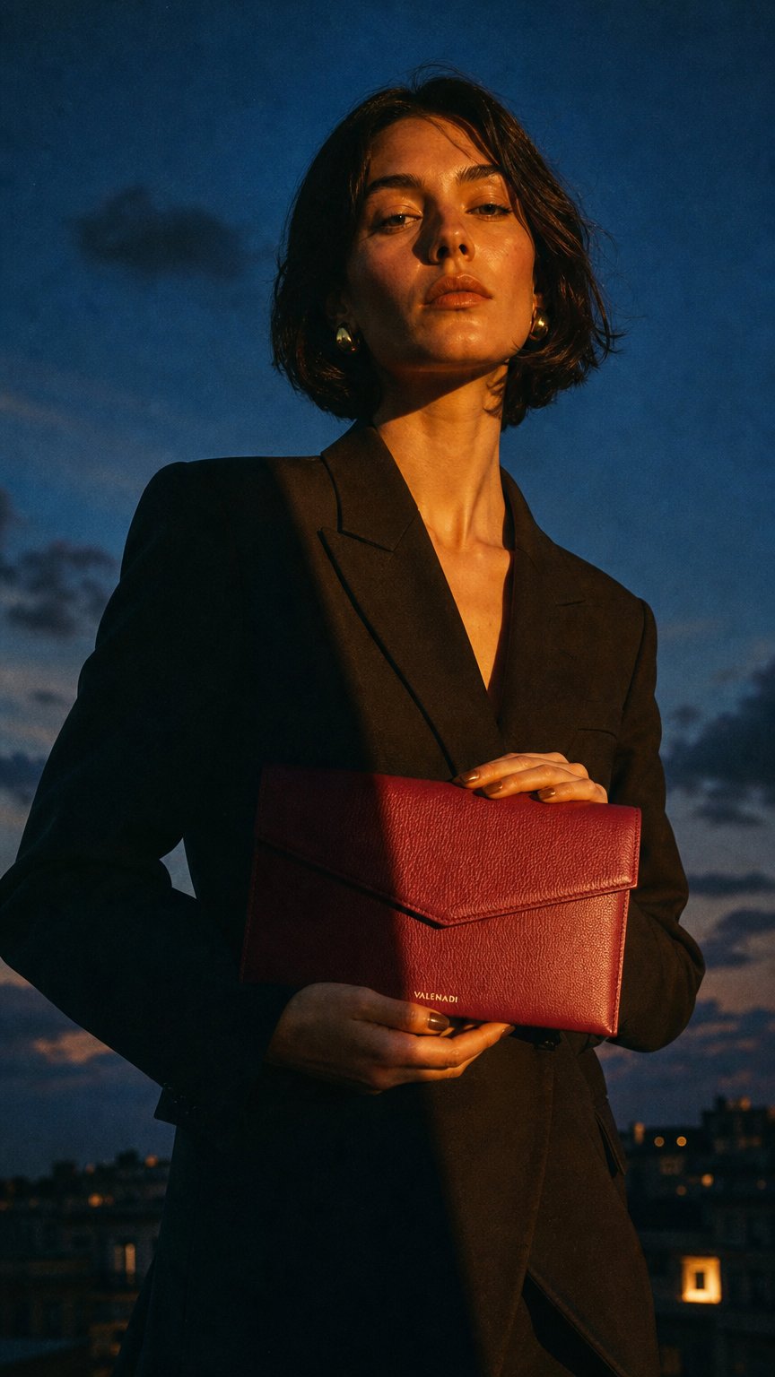 AI product shot of Envelope Clutch