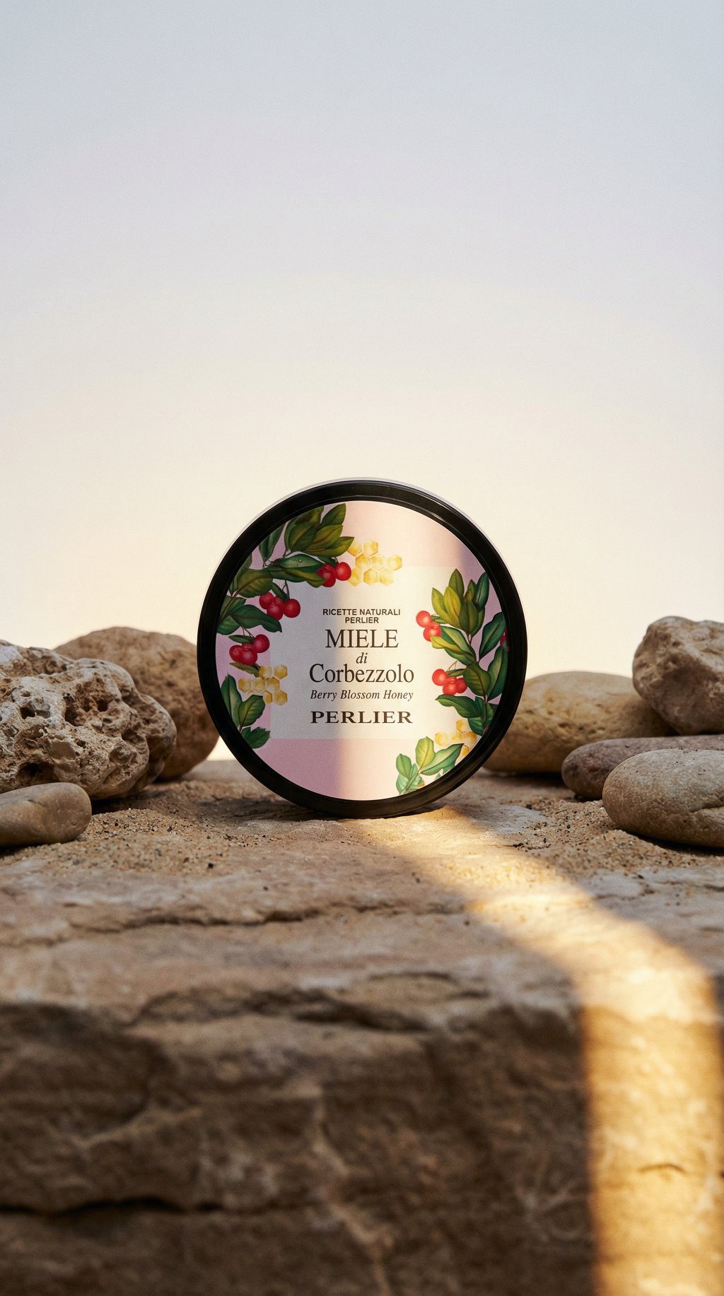 AI product shot of Berry Blossom Honey Body Cream
