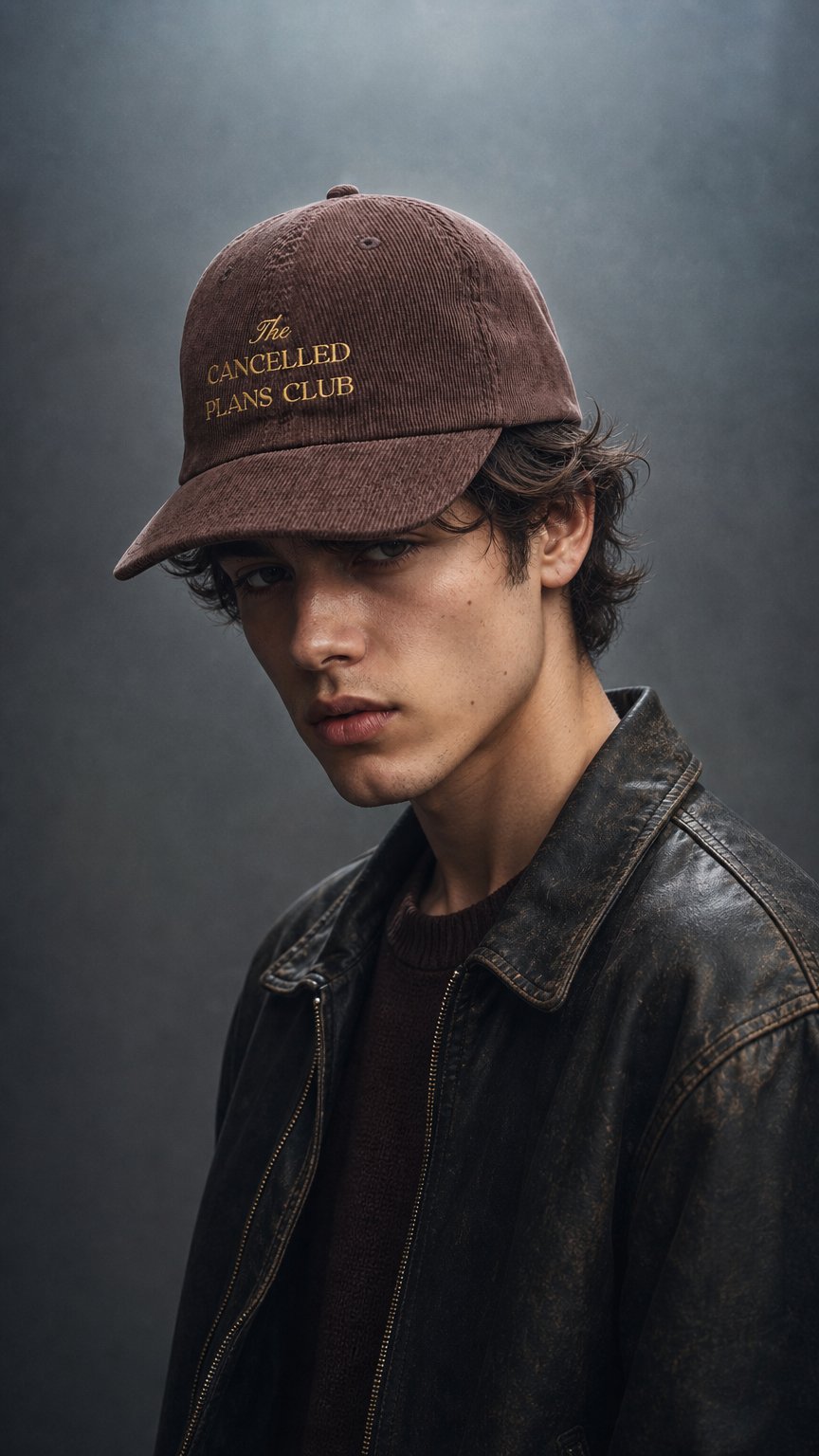 AI product shot of Vintage corduroy cap