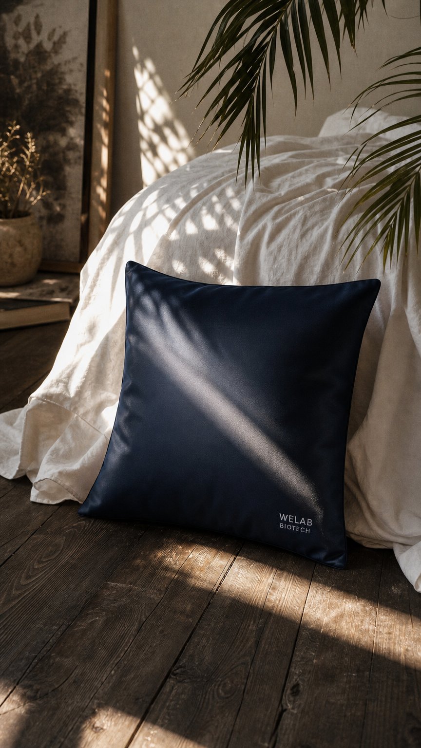 AI product shot of WELAB Silk Pillowcase
