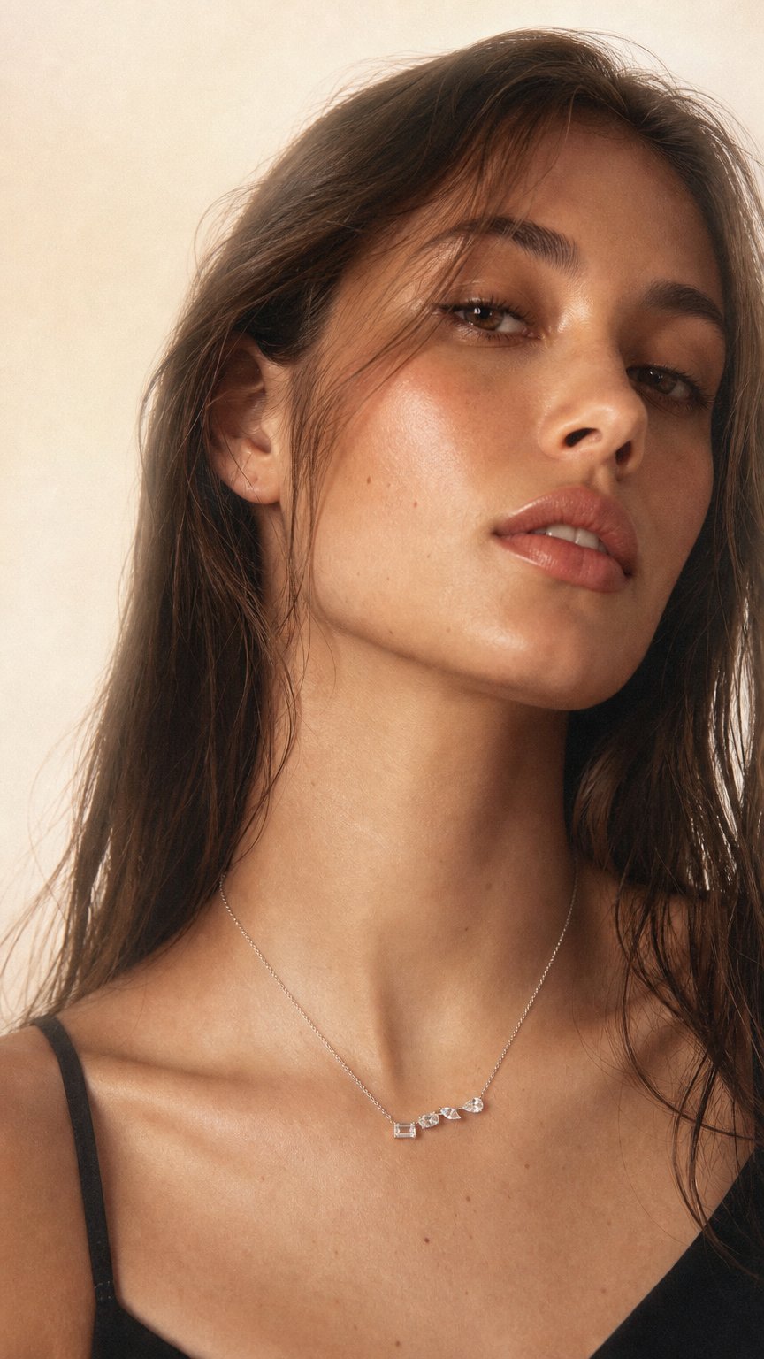 AI product shot of Multi-Shape Diamond Necklace