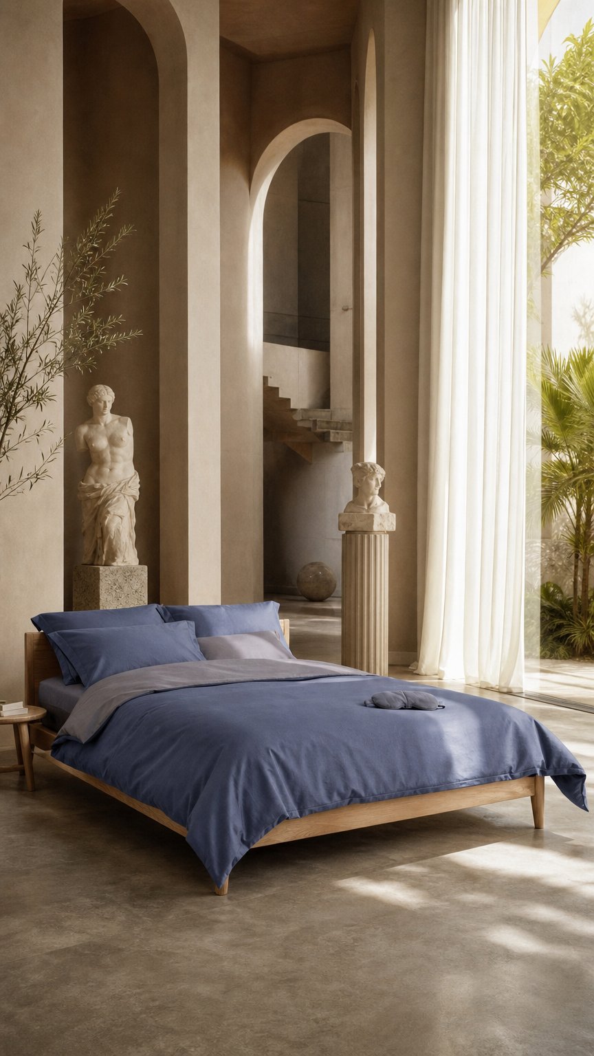 AI product shot of Polar Night Duvet Cover 150x200cm + Weighted Eye Mask Special Bundle