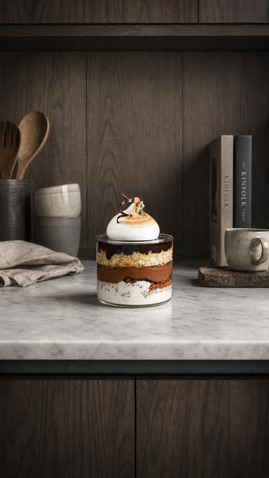 AI product shot of S'more Verrine
