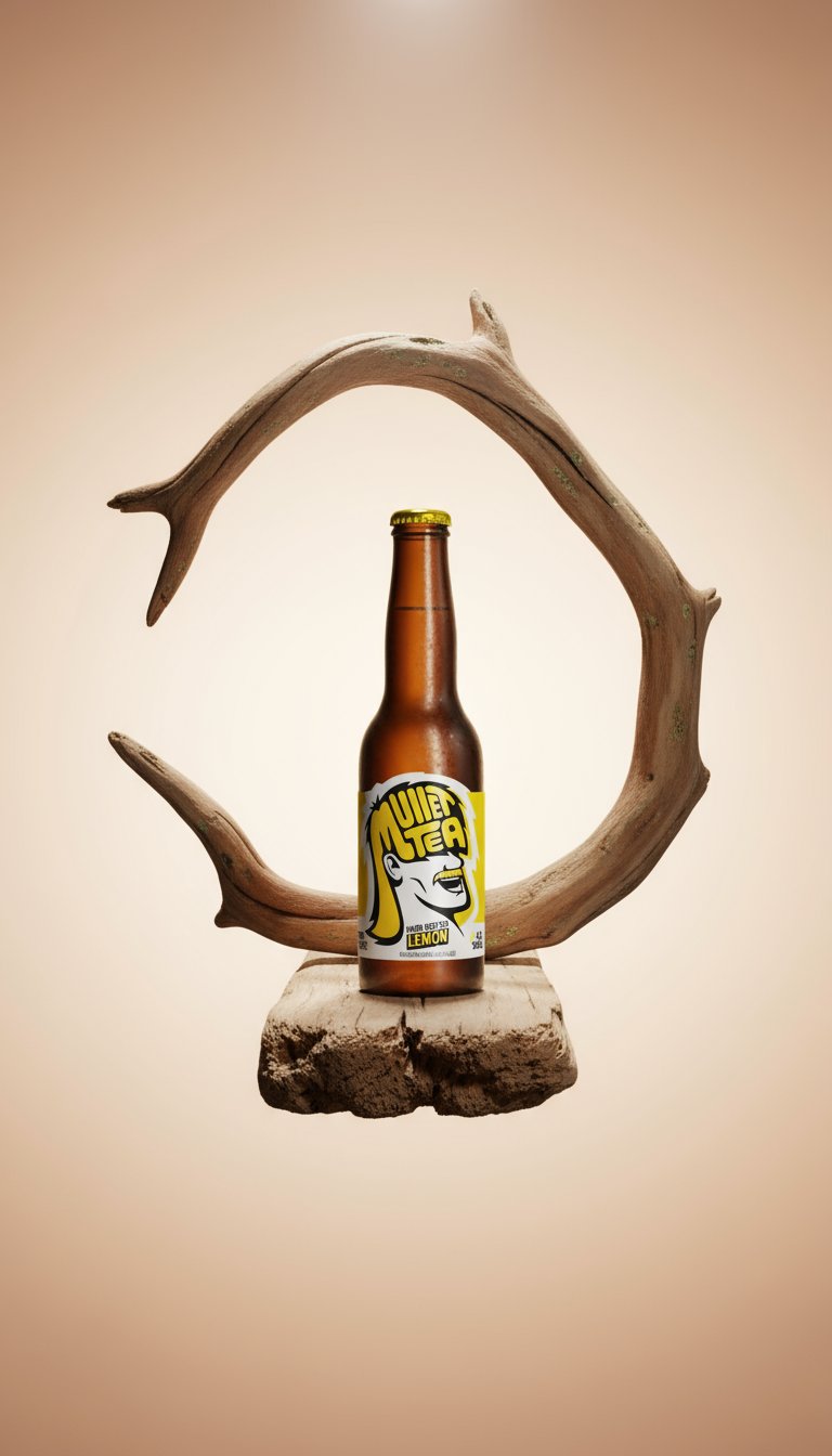 AI product shot of Mullet Tea Lemon