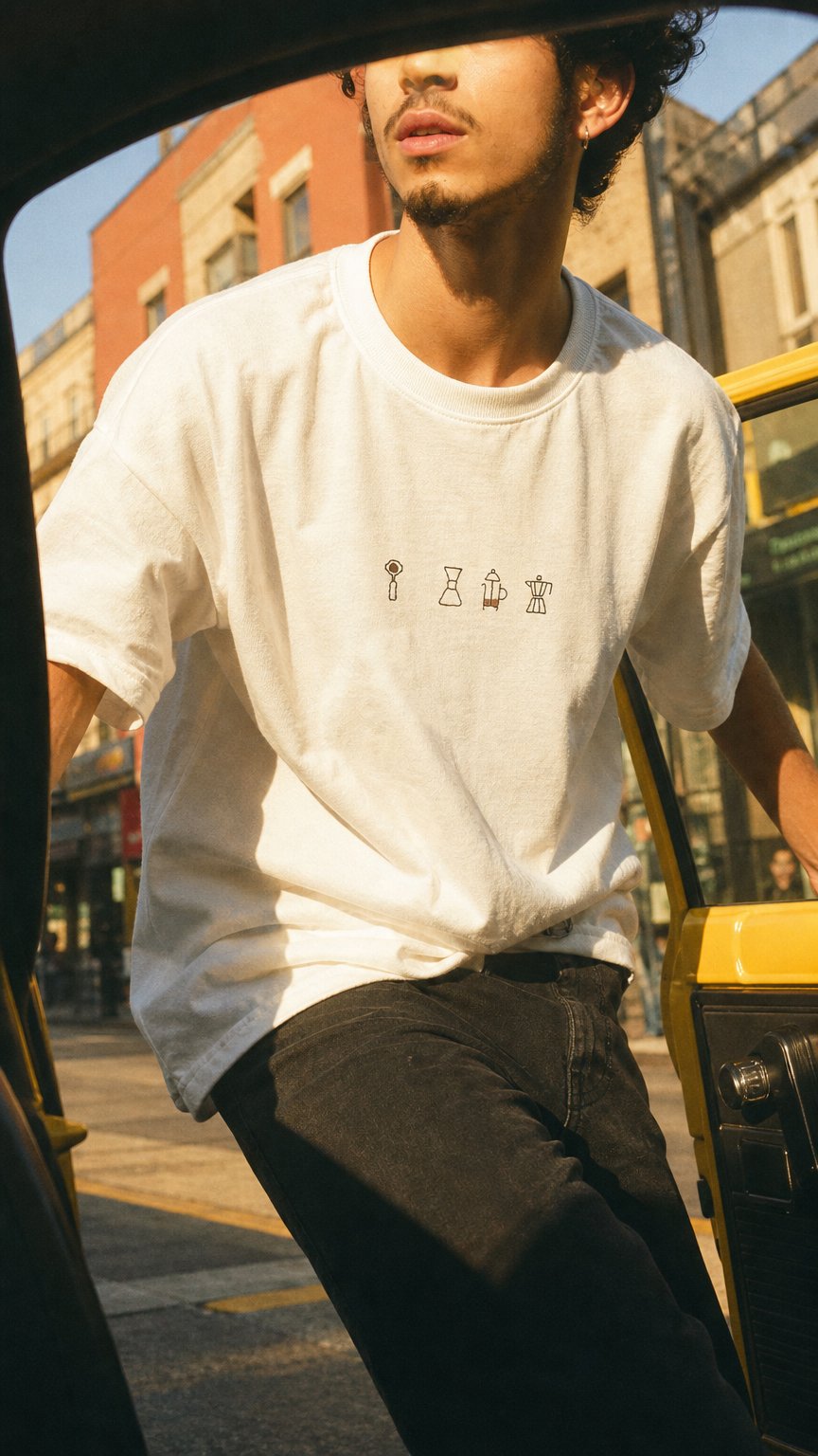 AI product shot of COFFEE T SHIRT