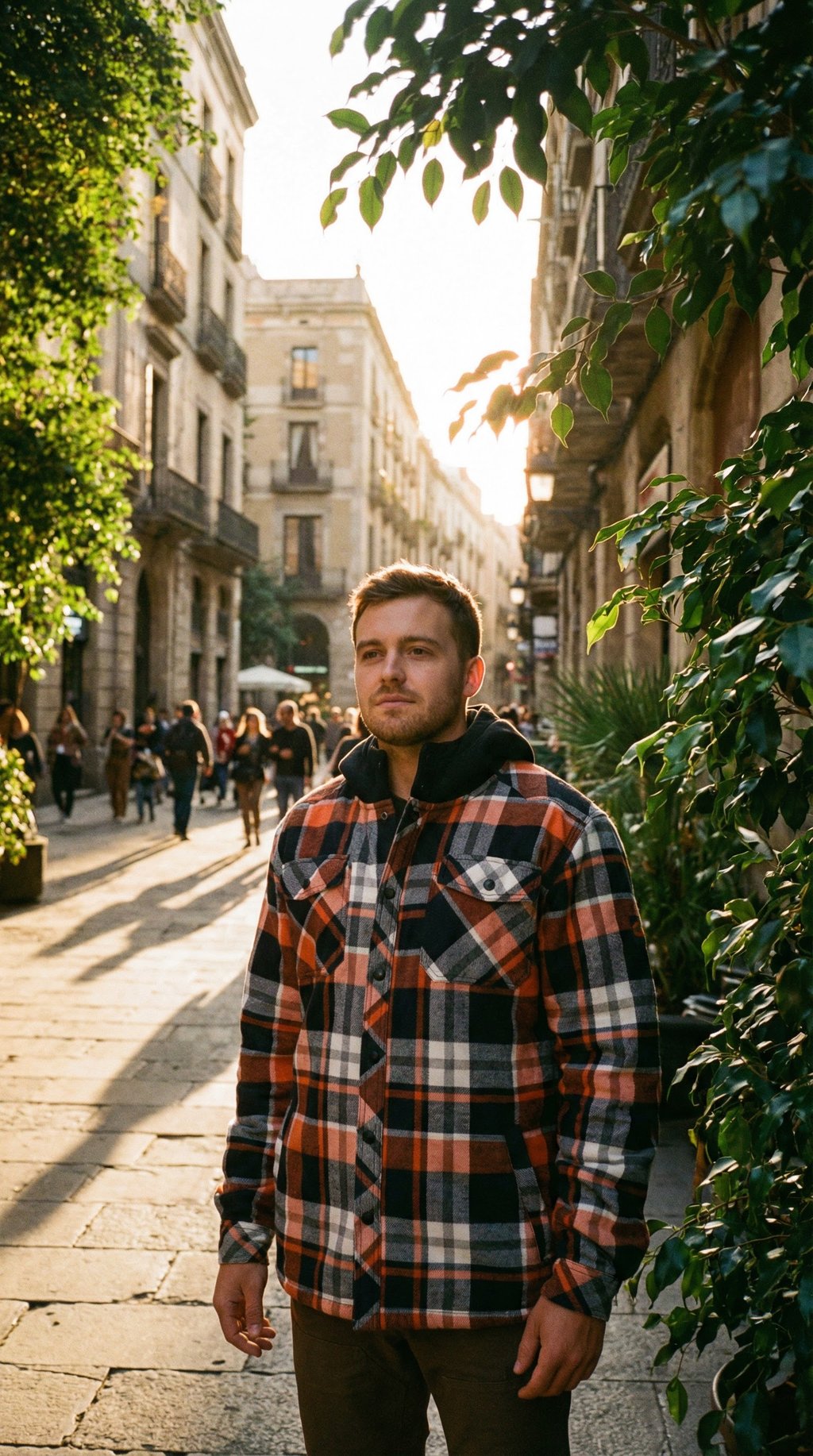 AI product shot of The BRUNT Flannel Jacket