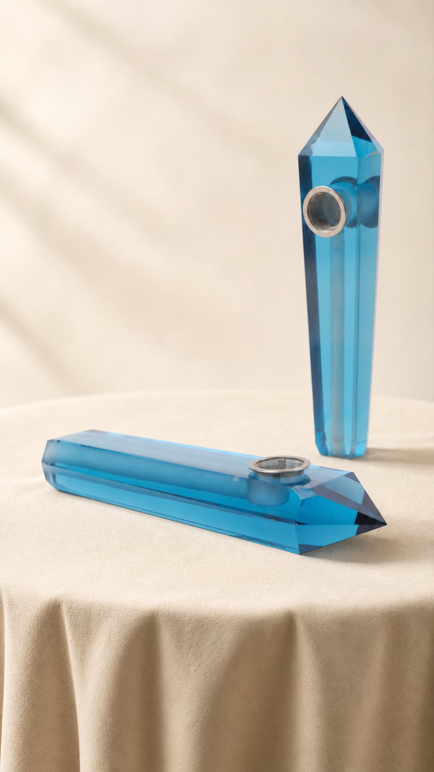 AI product shot of Blue Crystal Quartz