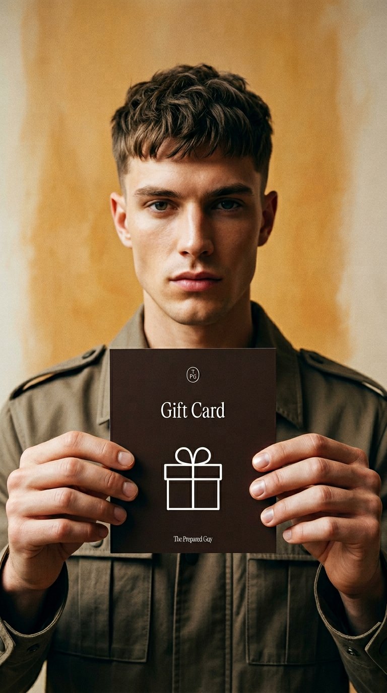 AI product shot of The Prepared Guy Gift Card