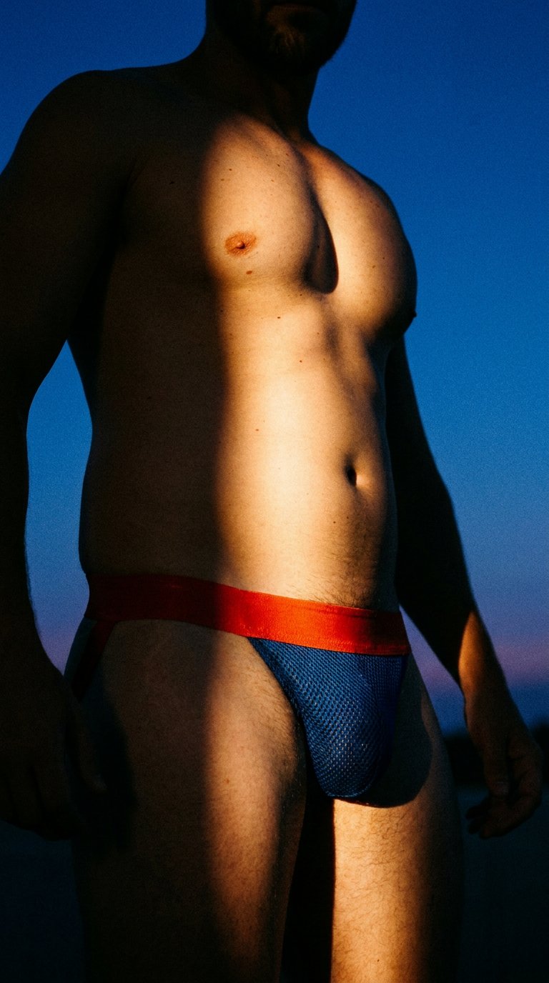 AI product shot of Varsity Rush - Jockstrap