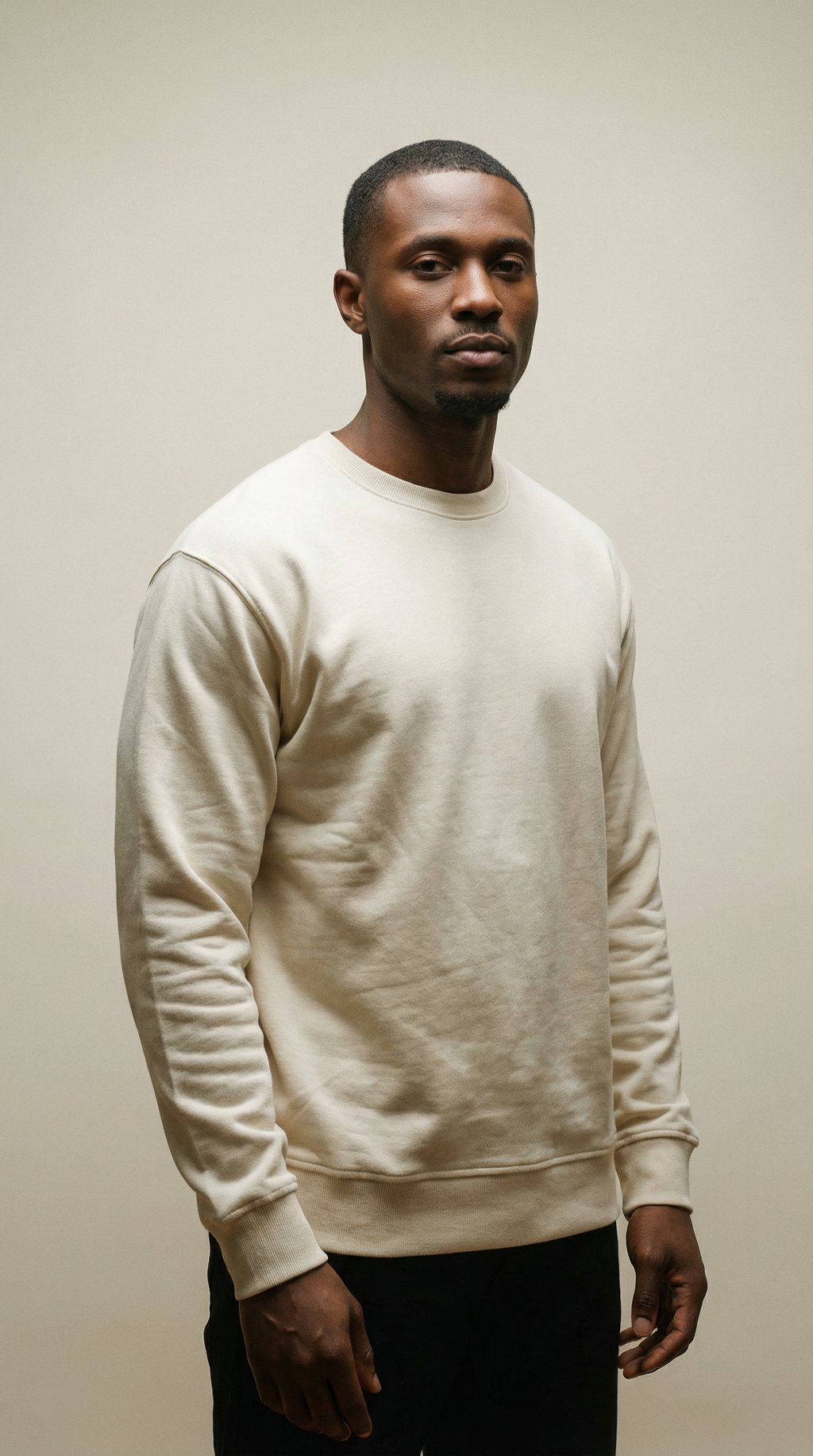 AI product shot of SABR | Patience Embroidered Sweatshirt