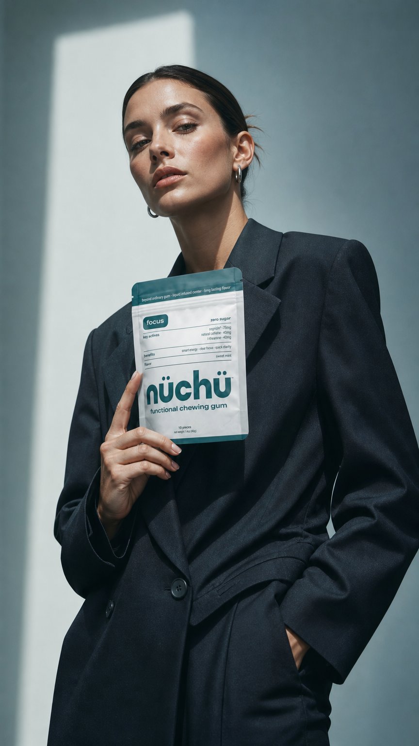 AI product shot of Nüchü Focus Sweet Mint