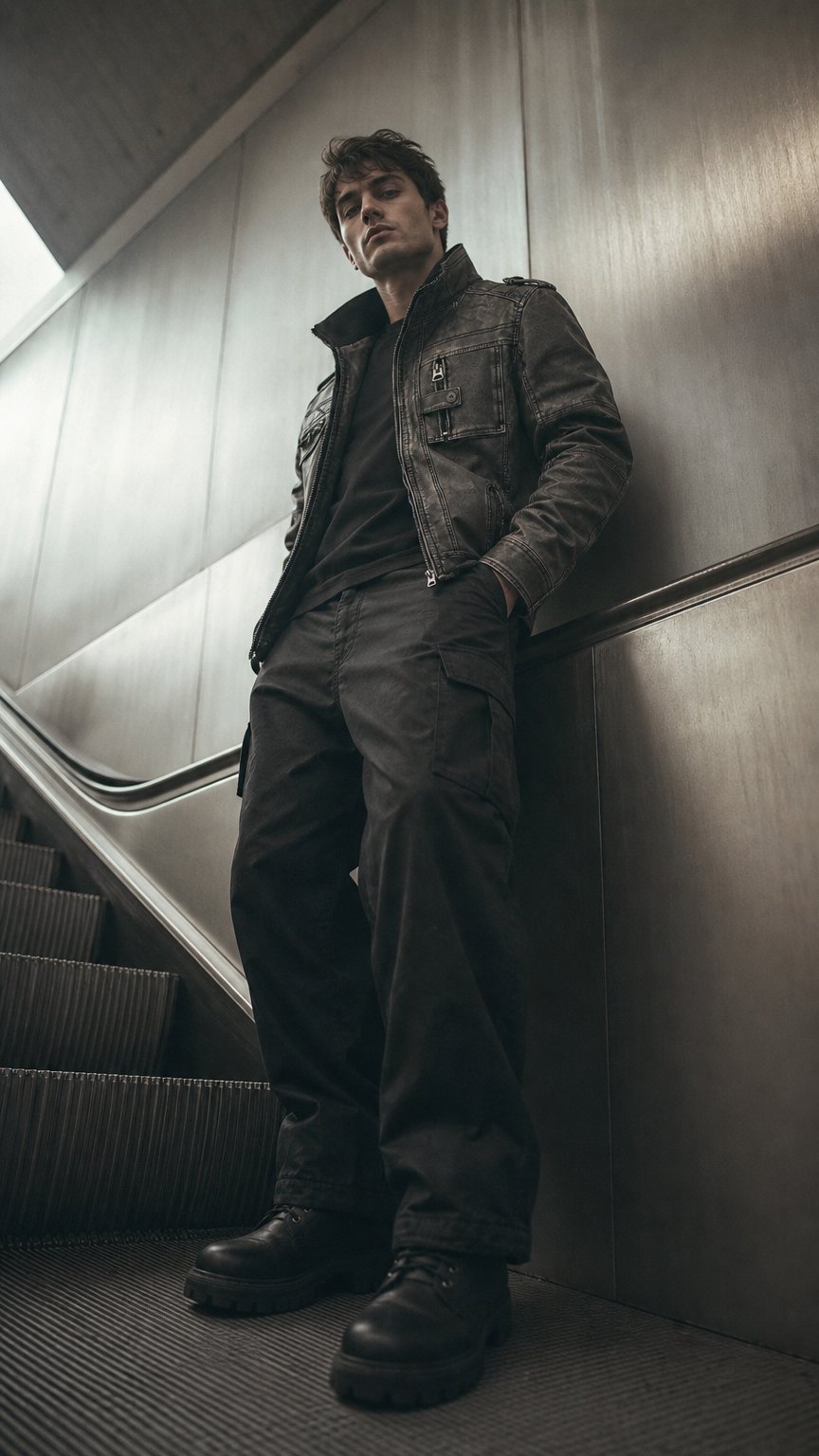 AI product shot of Bonanza Leather Jacket