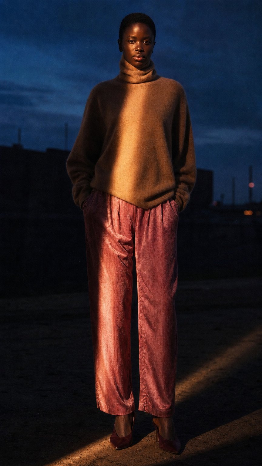 AI product shot of Mes Demesoilles Singa Trousers - Purple