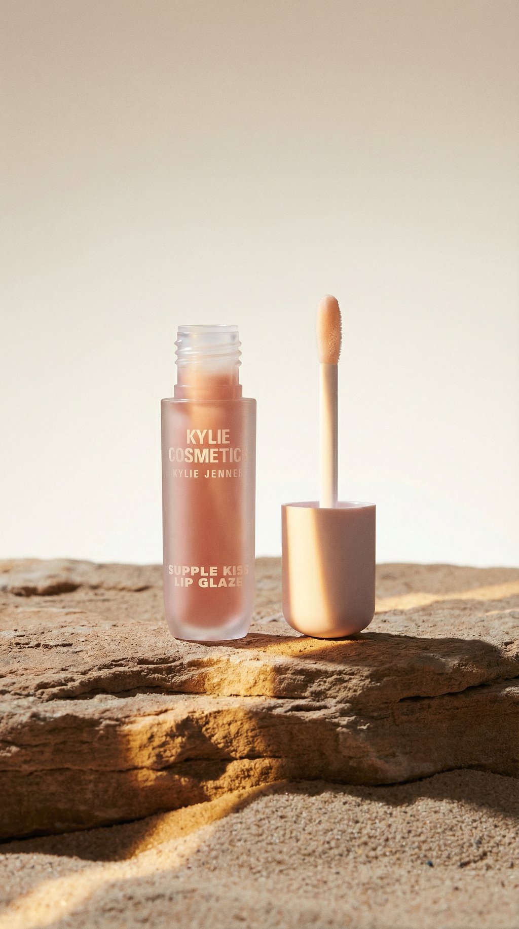 AI product shot of Kylie Cosmetics Supple Kiss Lip Glaze