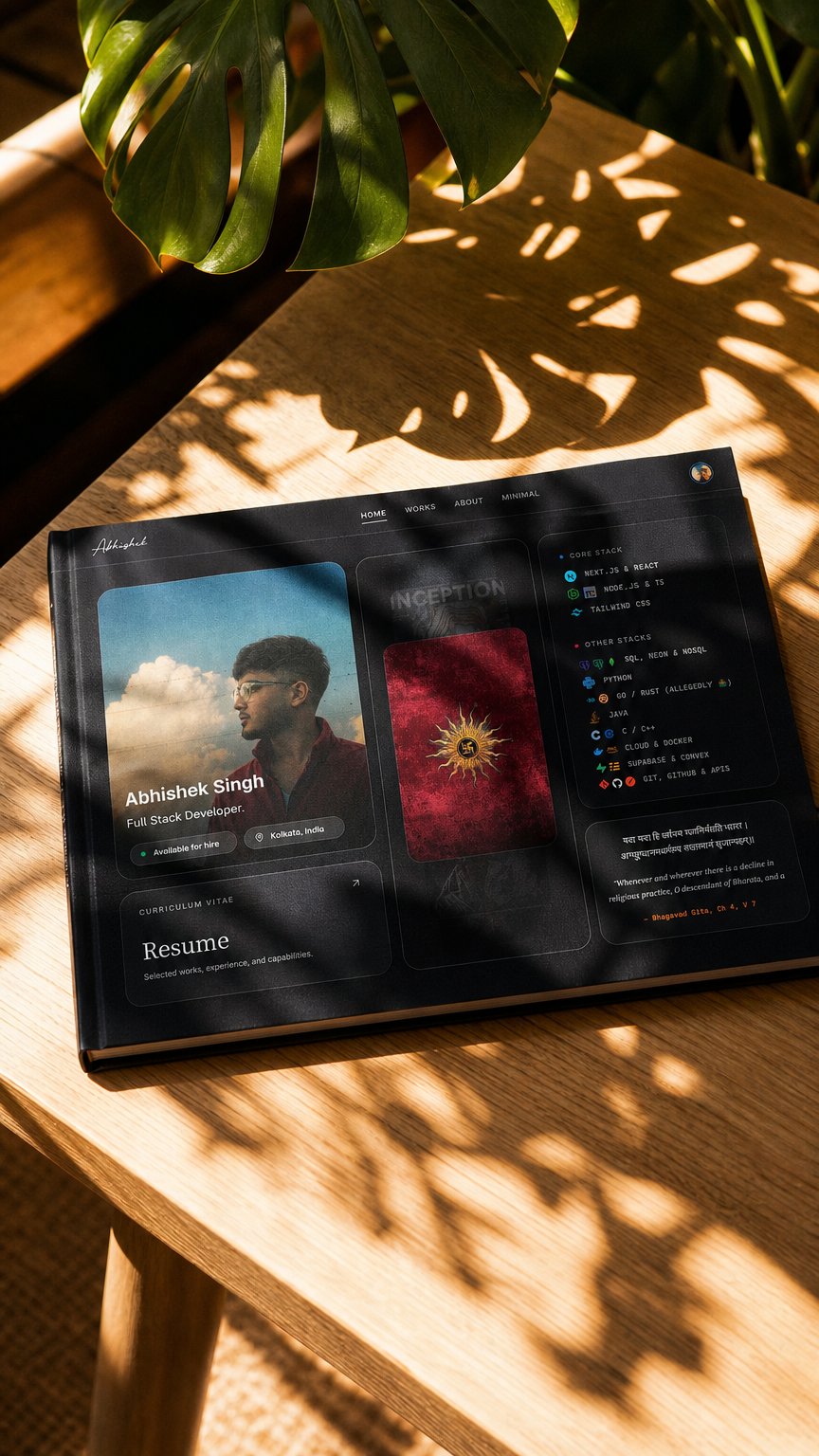 AI product shot of Works — Projects by Abhishek Singh