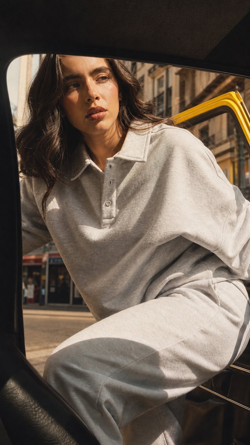 AI product shot of Classic Rugby Sweatshirt Grey Marl