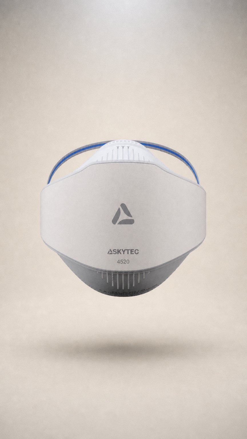AI product shot of Skytec 4520 Alpha 3 Panel FFP2 Respirator