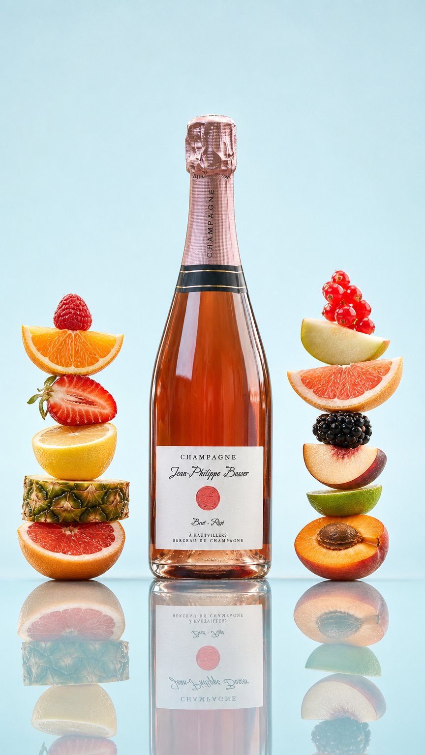 AI product shot of Brut Rosé