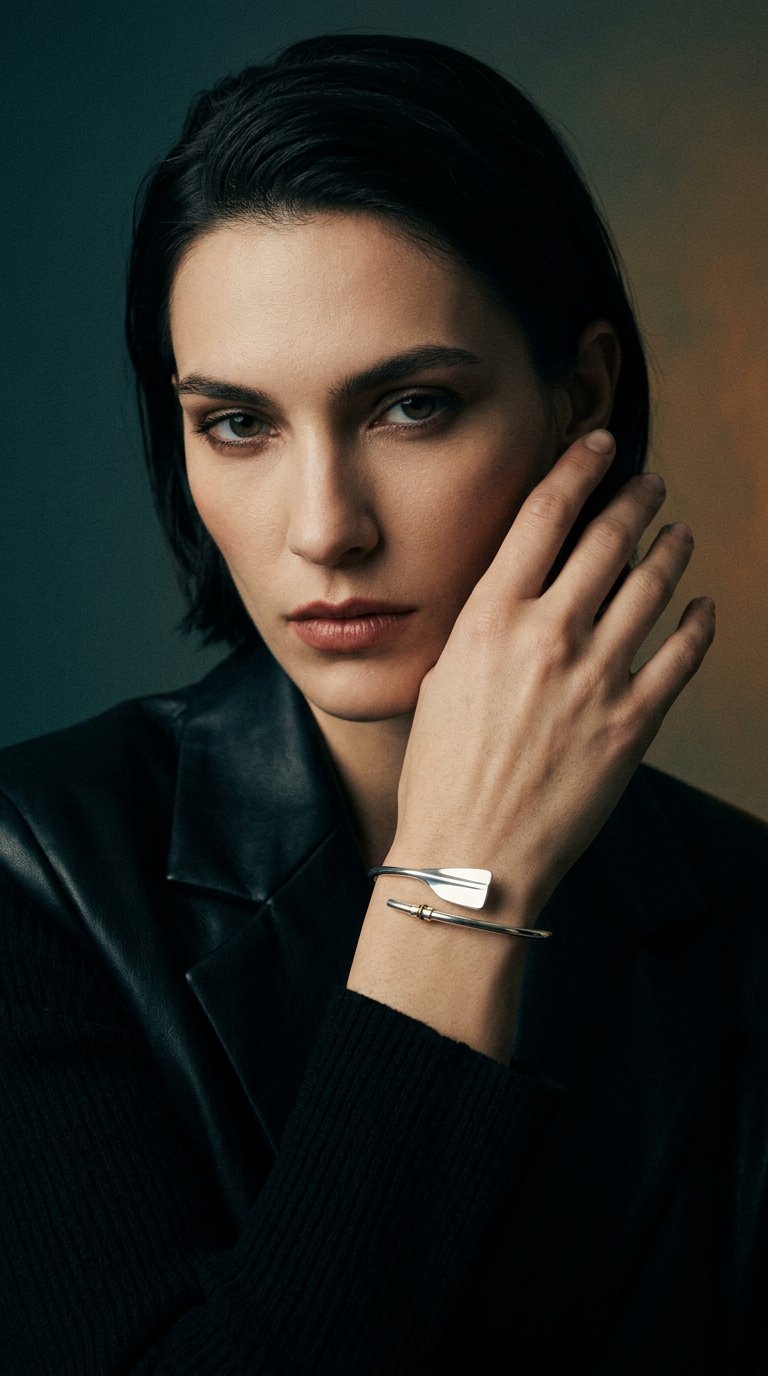 AI product shot of Rowing Bent Oar Bracelet