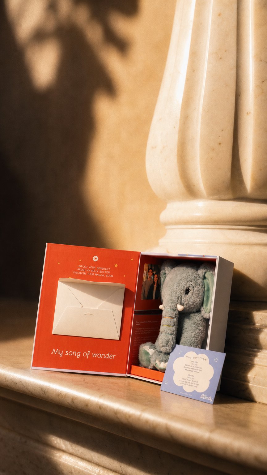 AI product shot of Slaap maar fijn - Slaapliedje met naam van de baby