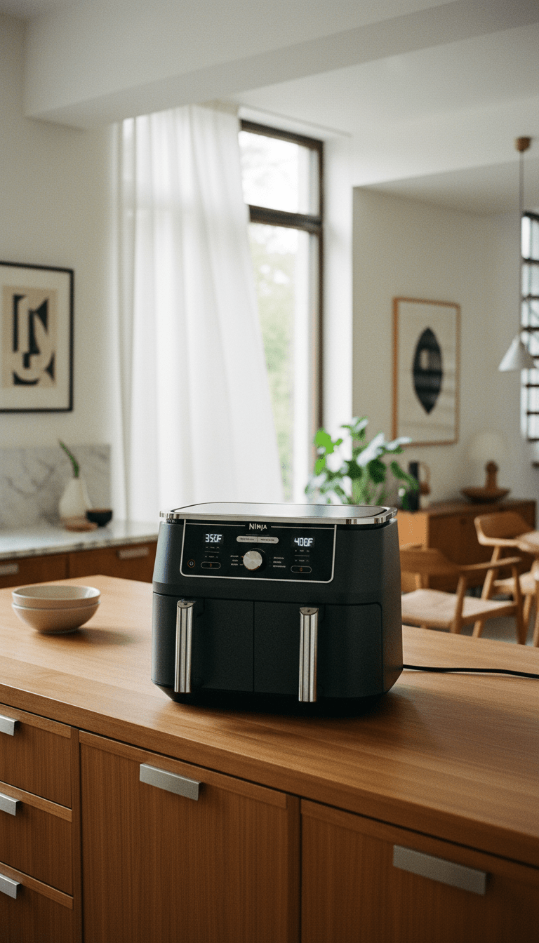 AI product shot of Ninja® Foodi® 6-in-1 XL Air Fryer with 2 Baskets, 10-qt