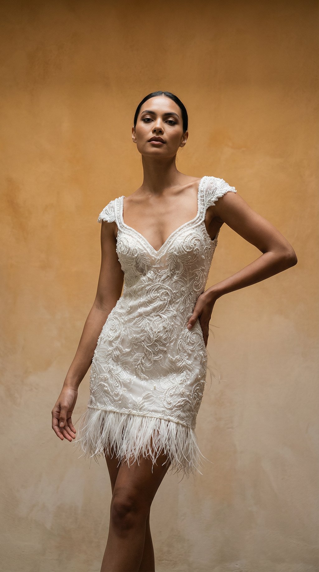 AI product shot of Rebloom by Jennifer Bowden Designs, Feather lace mini , size 8