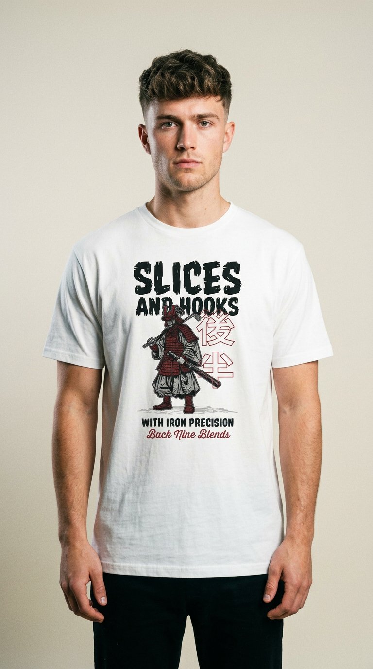 AI product shot of Slices and Hooks Tee