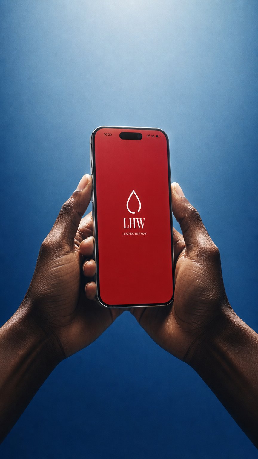 AI product shot of Leading Her Way (LHW) App