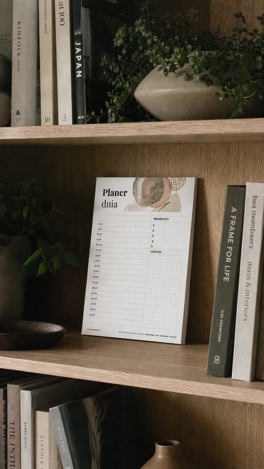 AI product shot of Planer dnia do druku