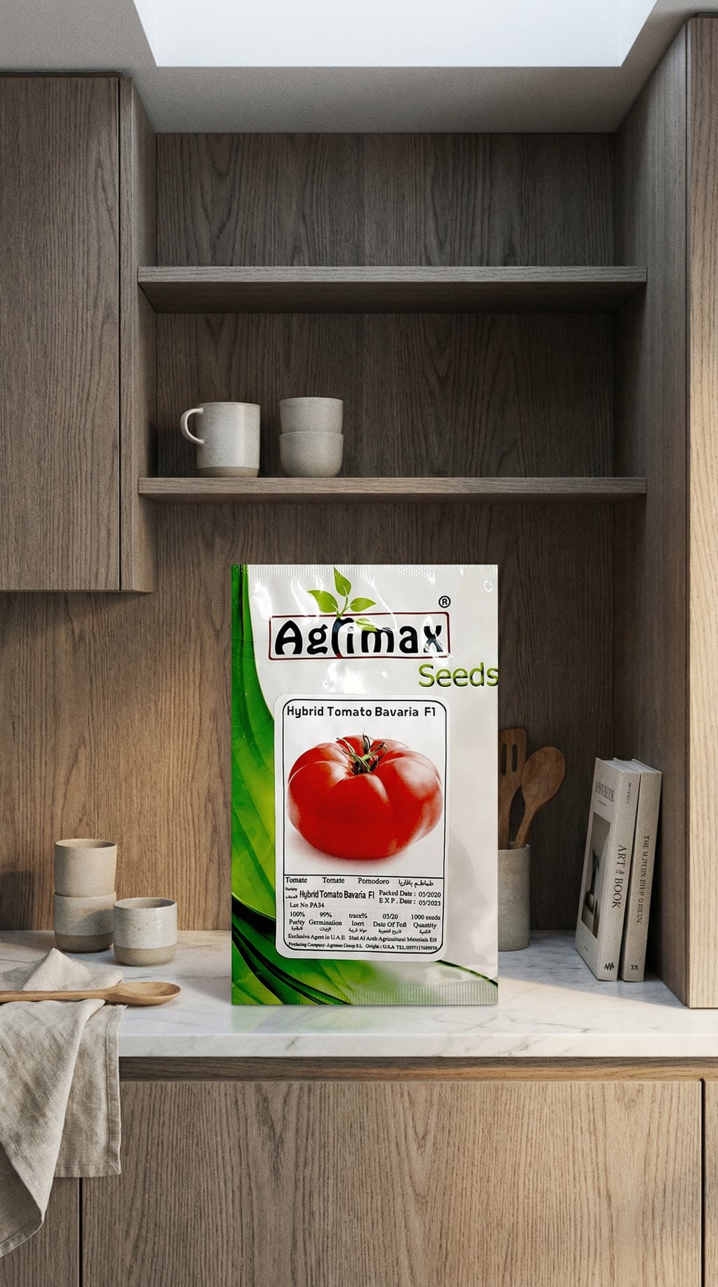 AI product shot of Bavaria F1 Hybrid Tomato Seeds - 1000 Pack