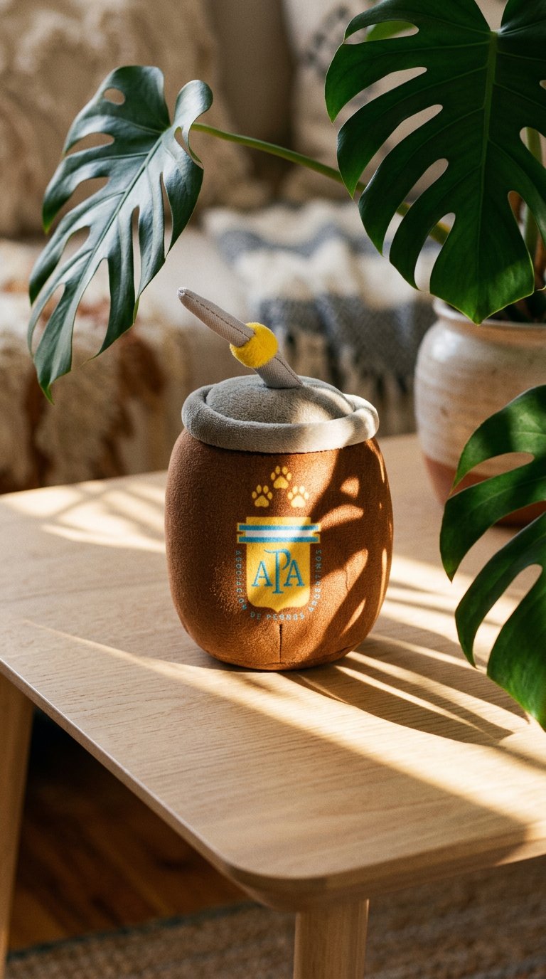 AI product shot of Yerba Mate Dog Toy