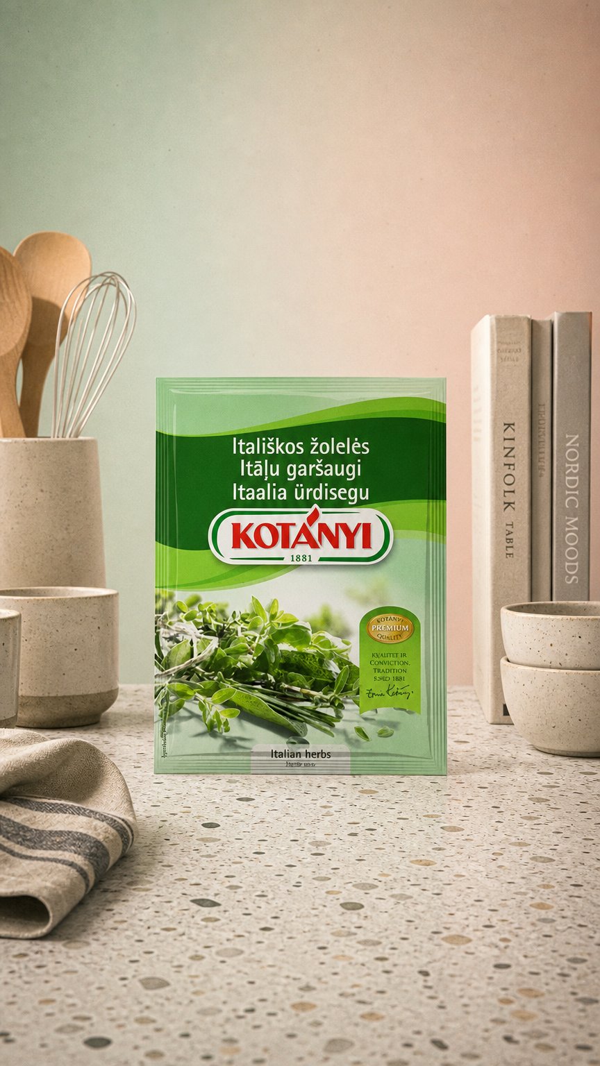 AI product shot of Kotanyi itaalia ürdisegu 17 g