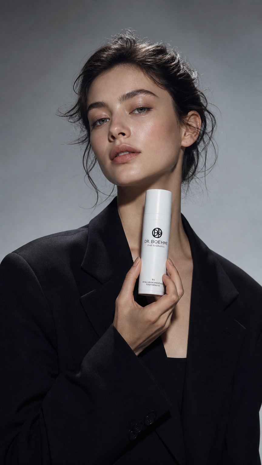 AI product shot of T1 Hyaluron Menthol Zahncreme