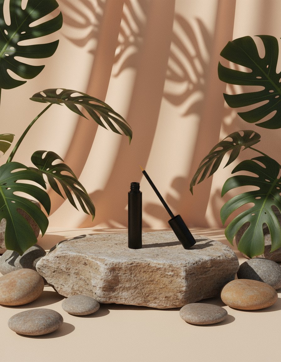 AI product shot of Peptide-powered lash serum