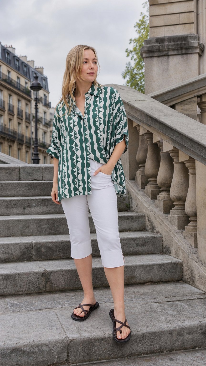 AI product shot of Rhythm Shirt Winter Green