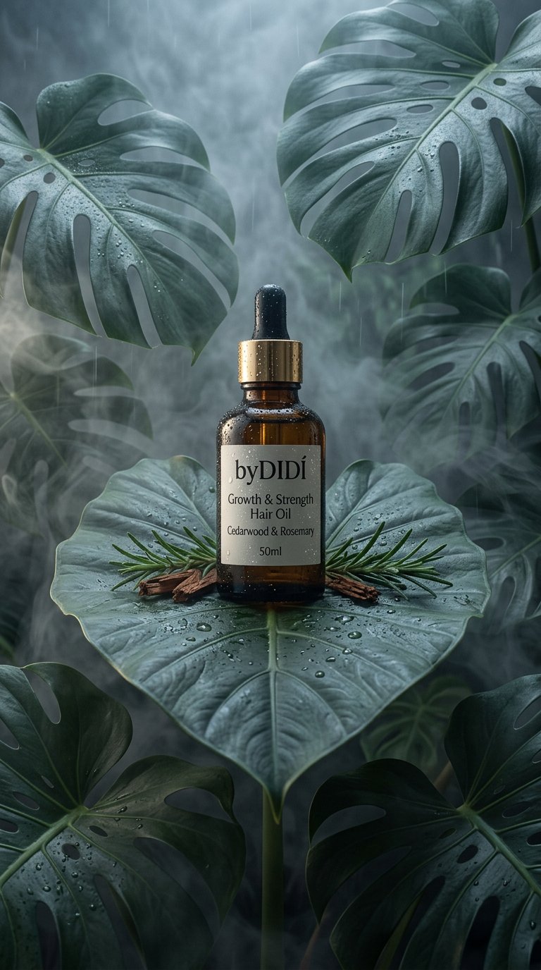 AI product shot of byDIDÍ Growth & Strength Hair Oil