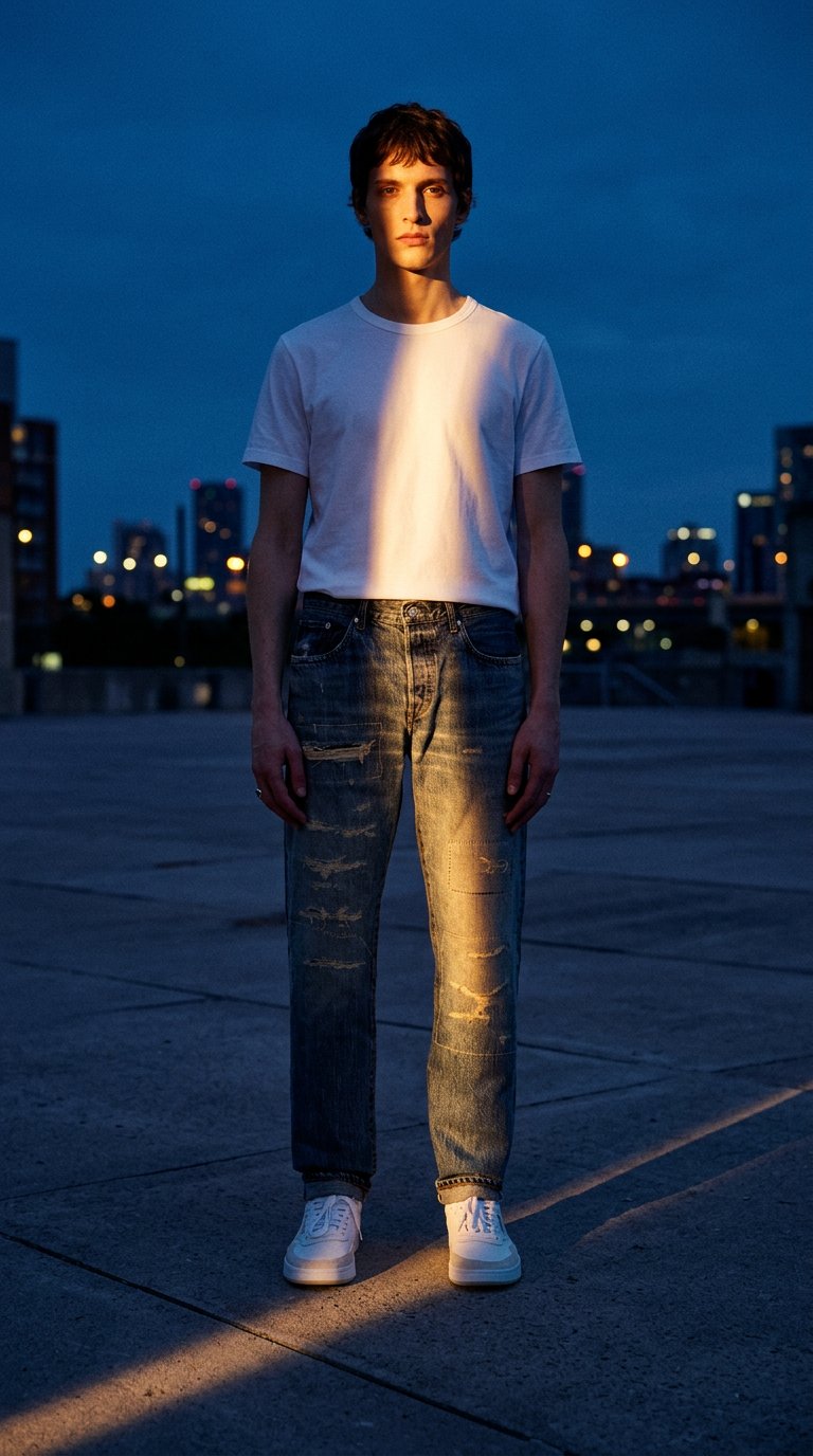 AI product shot of Regular Tapered Jeans
