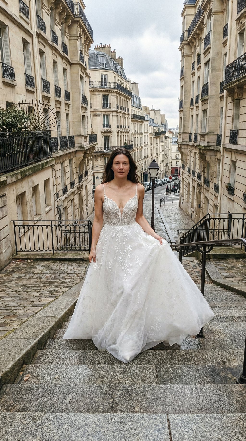 AI product shot of Curated Design Collection, Sample, Glinda wedding gown, size 12