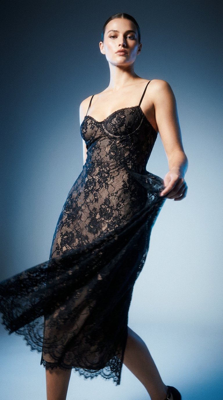 AI product shot of Lace Cami Dress