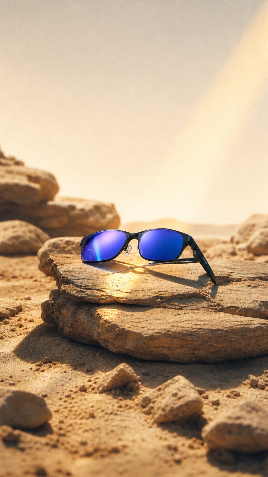 AI product shot of Lumos Light Therapy Glasses