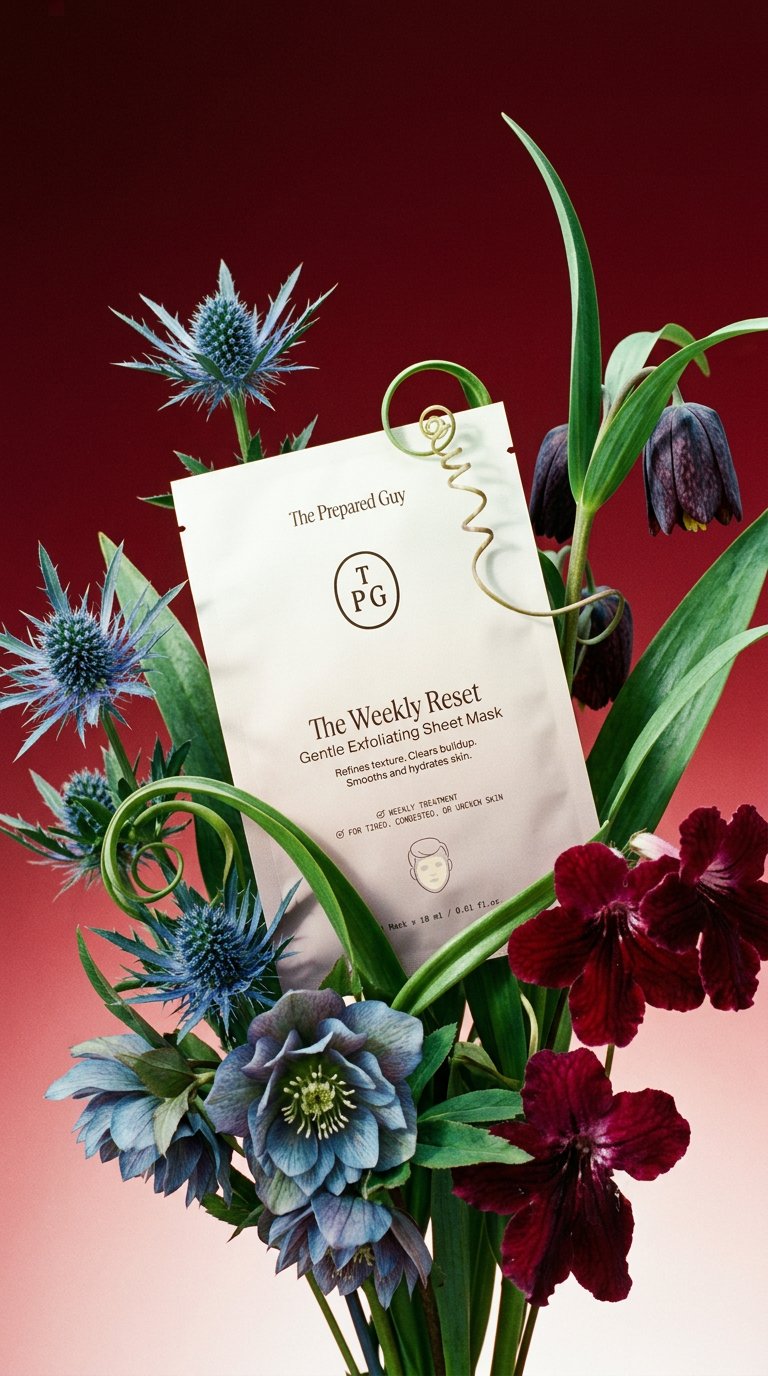 AI product shot of The Weekly Reset Sheet Mask