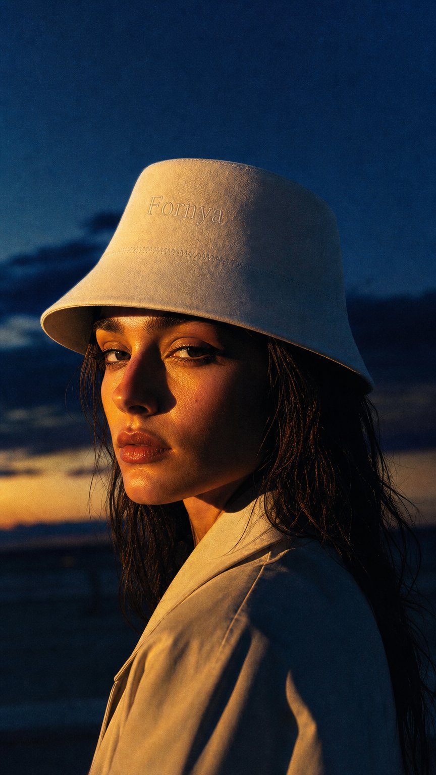 AI product shot of The Fornya Sauna Hat