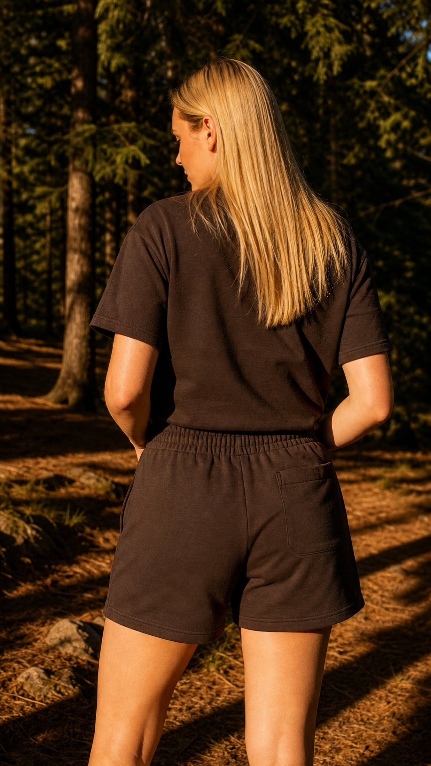 AI product shot of Running Essentials Shorts Deep Brown